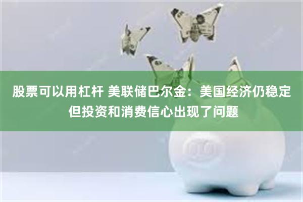 股票可以用杠杆 美联储巴尔金：美国经济仍稳定 但投资和消费信心出现了问题