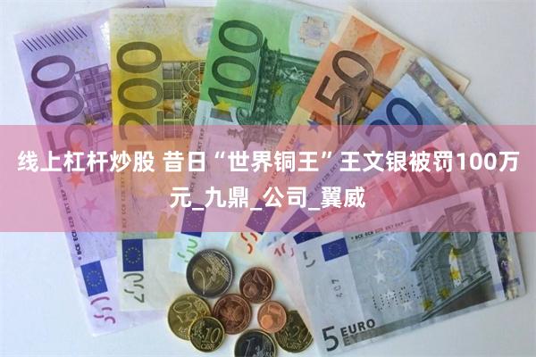 线上杠杆炒股 昔日“世界铜王”王文银被罚100万元_九鼎_公司_翼威