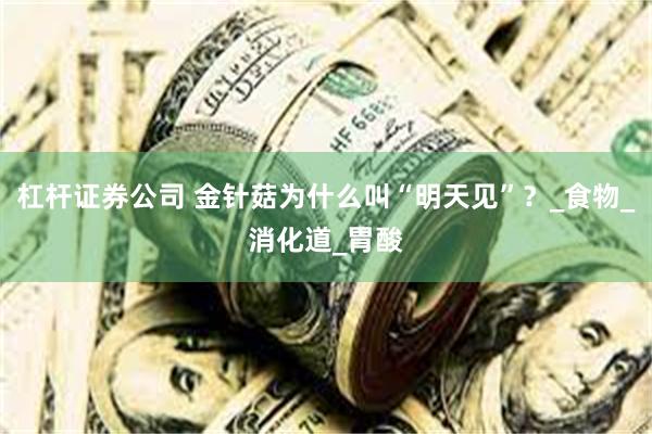 杠杆证券公司 金针菇为什么叫“明天见”？_食物_消化道_胃酸