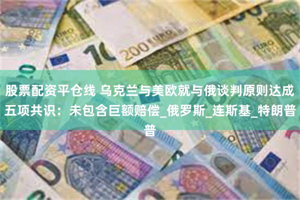股票配资平仓线 乌克兰与美欧就与俄谈判原则达成五项共识：未包含巨额赔偿_俄罗斯_连斯基_特朗普